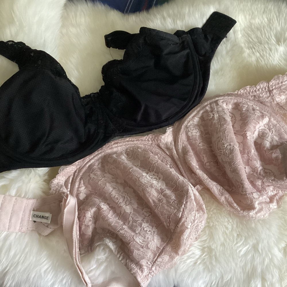 CHANGE THREE Lace Underwire Bra Black, Dusty Pink, Red